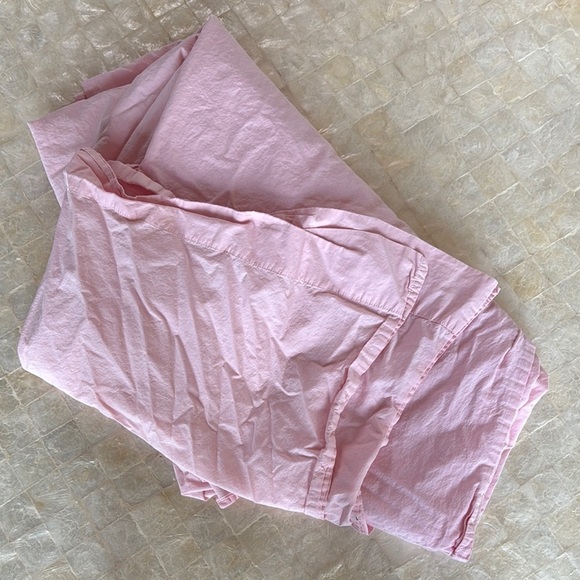 Pottery Barn Full Flat Sheet 100% cotton perfect condition cherry blossom pink - Picture 2 of 7